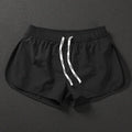 Men's loose beach surfing trousers with elastic waistband in orange red colour