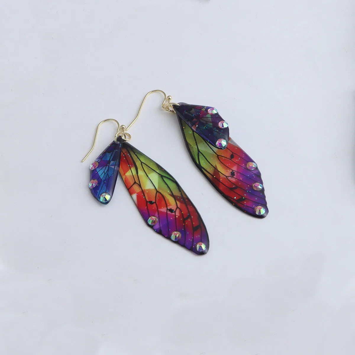 Misty Rain In Southern simulation cicada wings earrings in colour hanging cup option