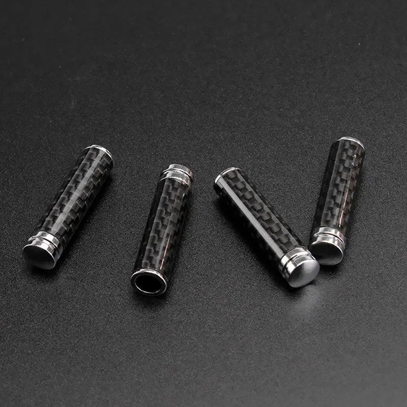 Set of four carbon fibre car interior door handle decorative covers for direct replacement