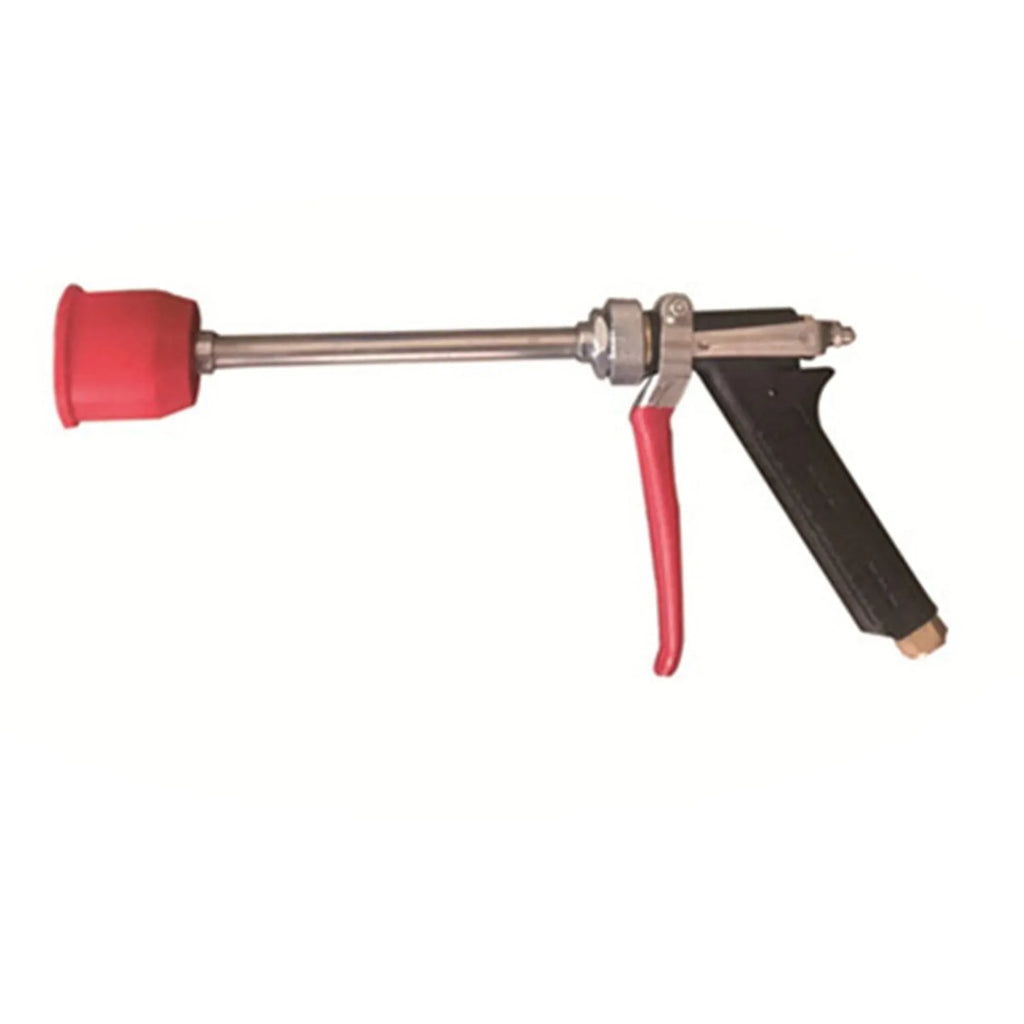 Adjustable agricultural spray gun for pesticide spraying with submachine gun style design