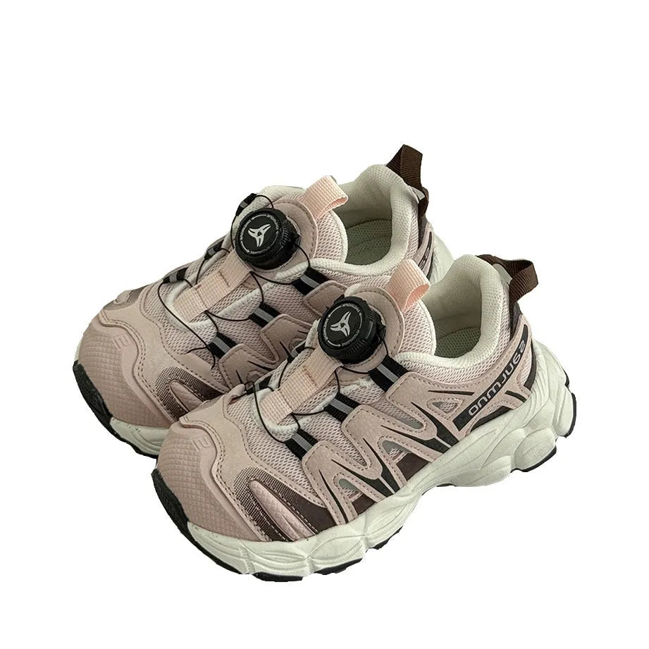 Lightweight beige casual shoes with a PU leather mesh upper and soft sole on a plain background.