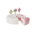 Maktoub Split Ring Cake Bluetooth Speaker in Pink and Violet colours, silicone and ABS build, creative gift for couples