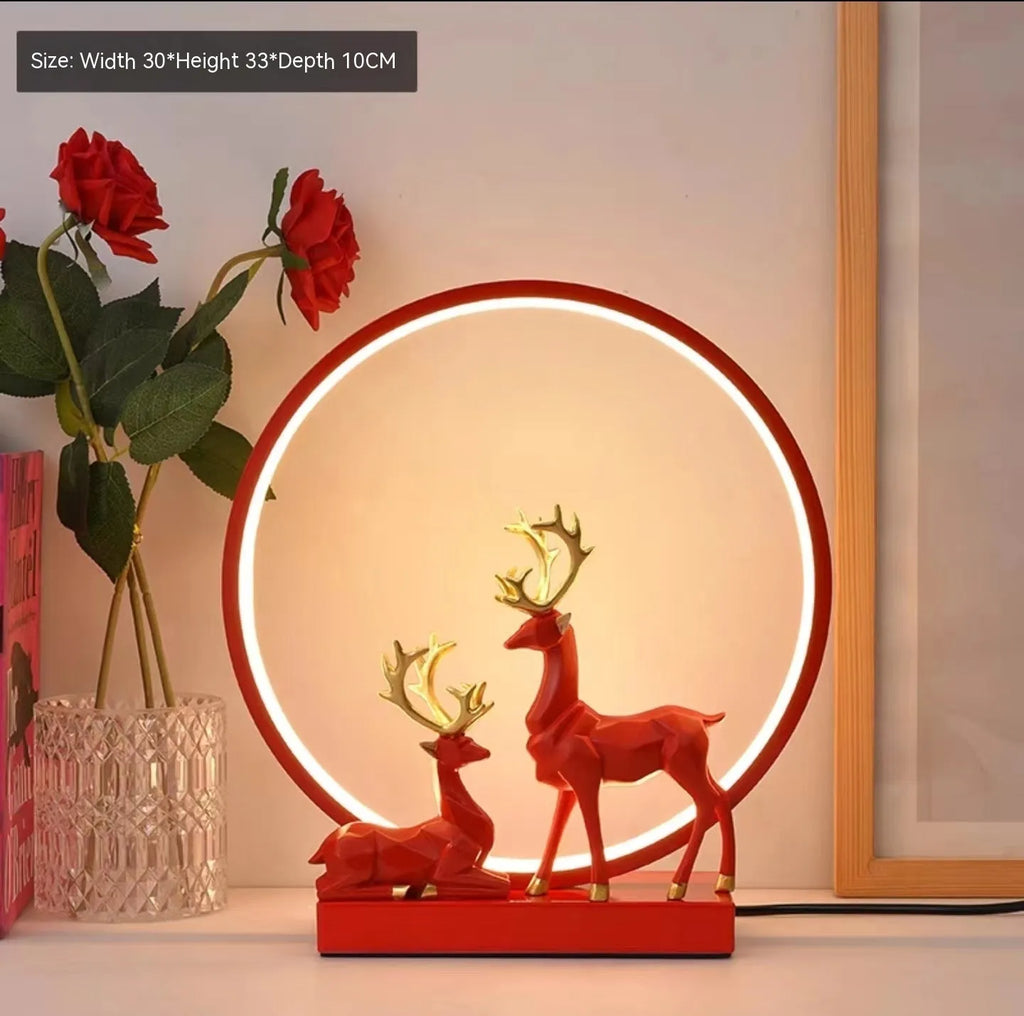 Bride dowry lamp night light with remote control, Noble Gold finish, modern simplicity style