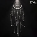 Women's mesh tassel hair chain jewellery in gold or silver with pearl details