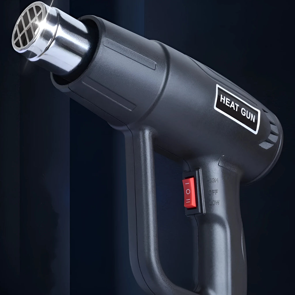 2000W industrial hot air gun with grid air outlet, temperature switch, and anti-slip shell, 220V US plug