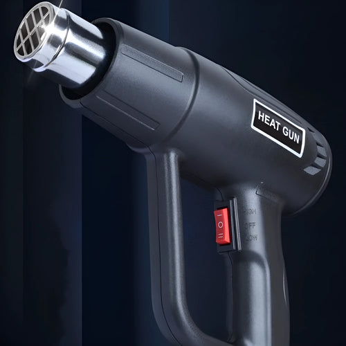 2000W industrial hot air gun with grid air outlet, temperature switch, and anti-slip shell, 220V US plug