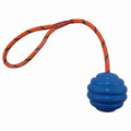 Rubber rope knot pet toy in multi-colour options for training and chewing