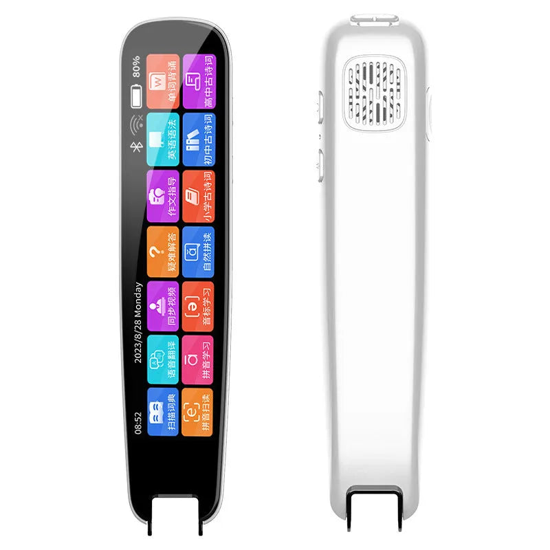 Universal offline talking scan translation pen for English study in dark gray or white colour