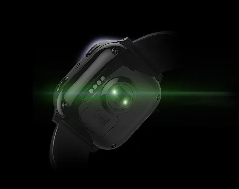 aiqiangua S3 smart positioning watch for elderly in black with wrist strap and card slot communication