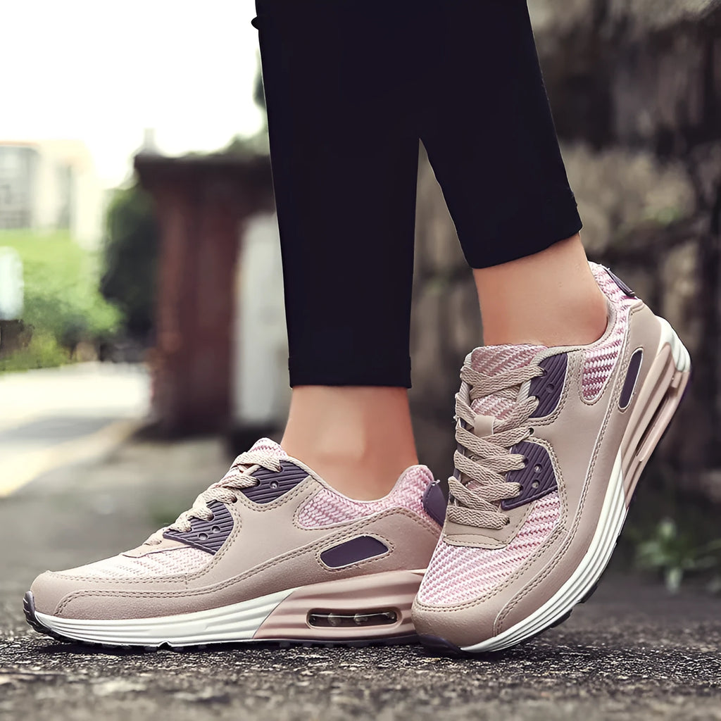Women's casual shoes low heel slip-on in Beige Orange Grey or Pink Purple sizes 35-40