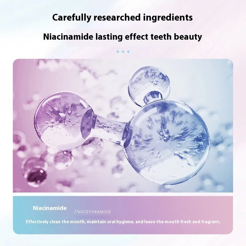 Nicotinamide dazzling white toothpaste in 100g packaging for adult oral hygiene and whitening