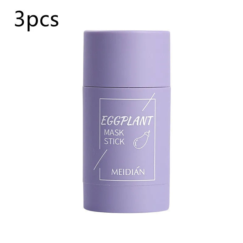 Solid mud mask stick in green colour for oil control and deep cleansing, 40g