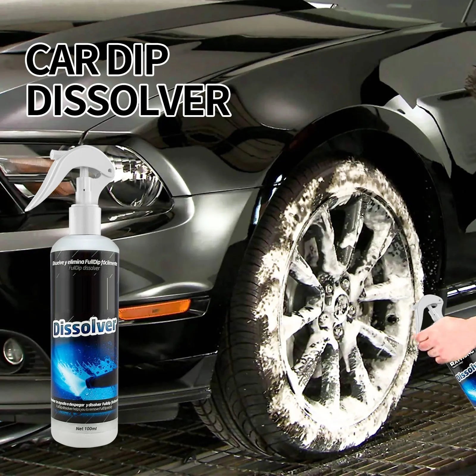 100ml car foam cleaning agent bottle for seat stains and maintenance