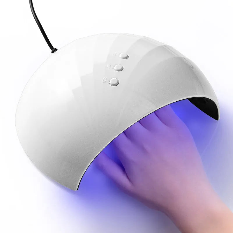 36W UV LED nail drying lamp in white with 12 beads and USB cable