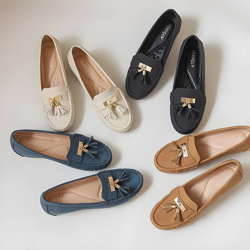 Flat heel height increasing insole casual work shoes in artificial PU with 3-5cm mid heel