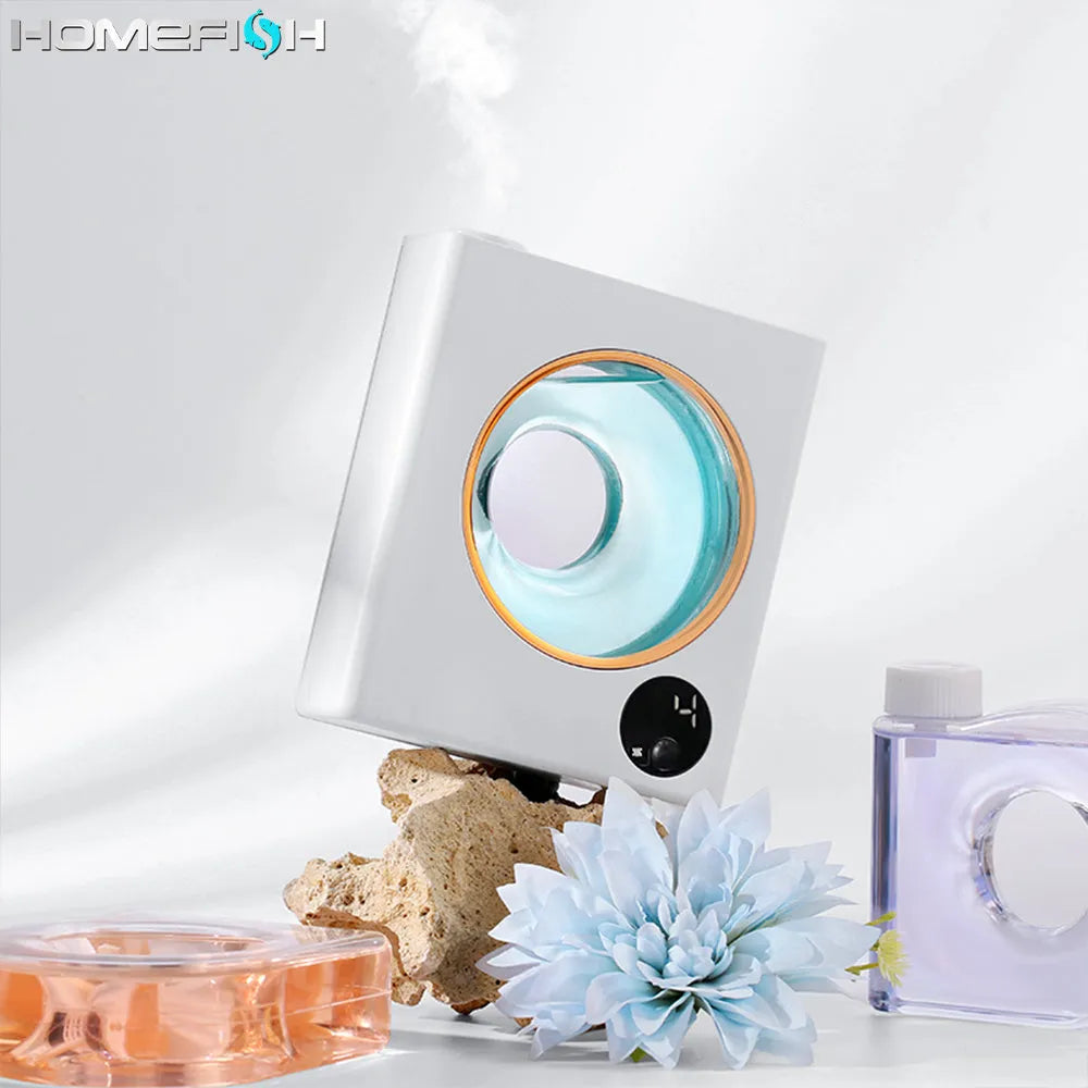 Small white wall-mounted automatic aromatherapy diffuser unit