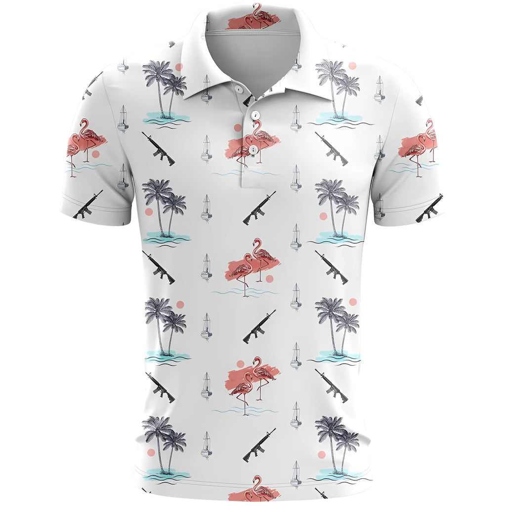 3D printed pattern sports short sleeve top in bird eye cloth fabric showing loose fit design