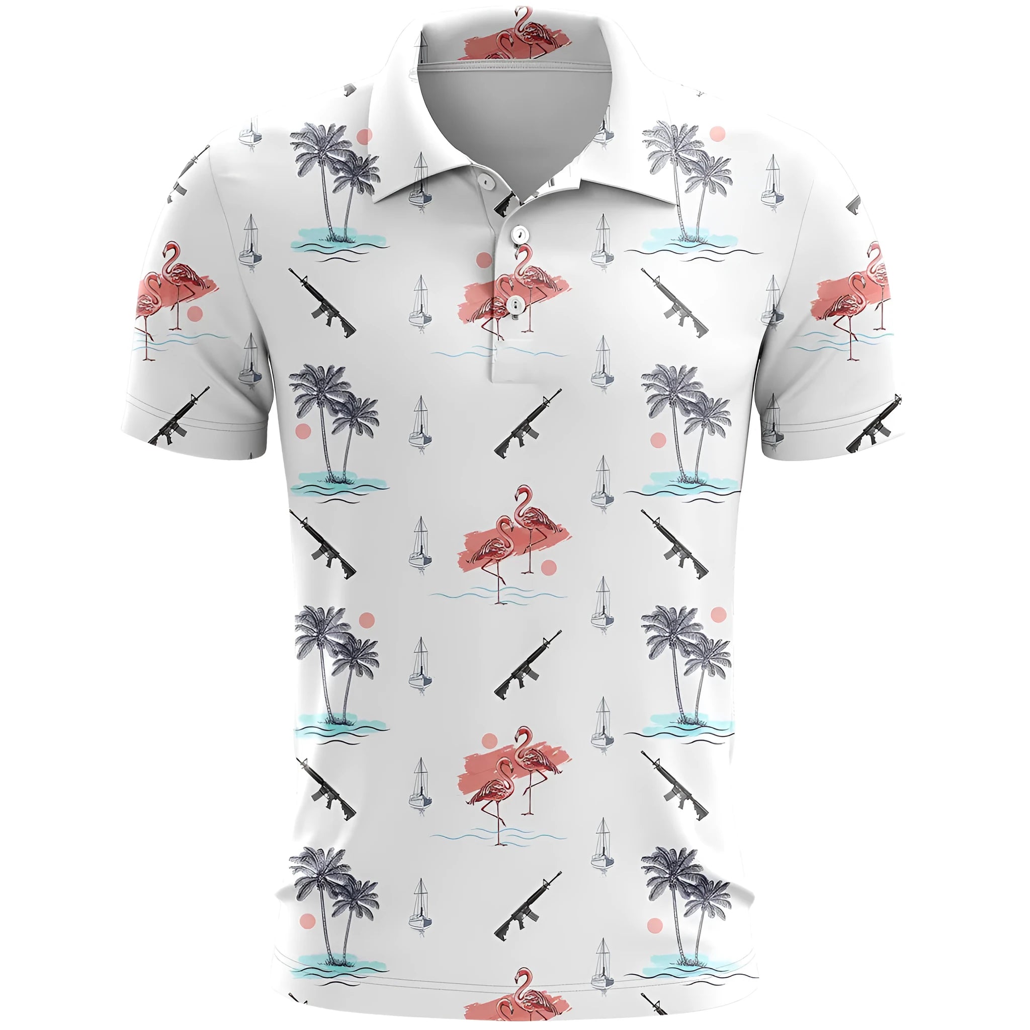 3D printed pattern sports short sleeve top in bird eye cloth fabric showing loose fit design