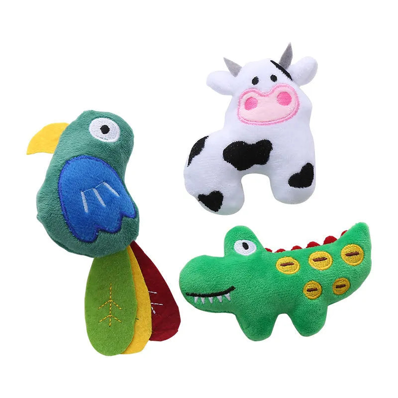 Plush cat toy shaped like a blue parrot with a hidden catnip pocket for interactive play.