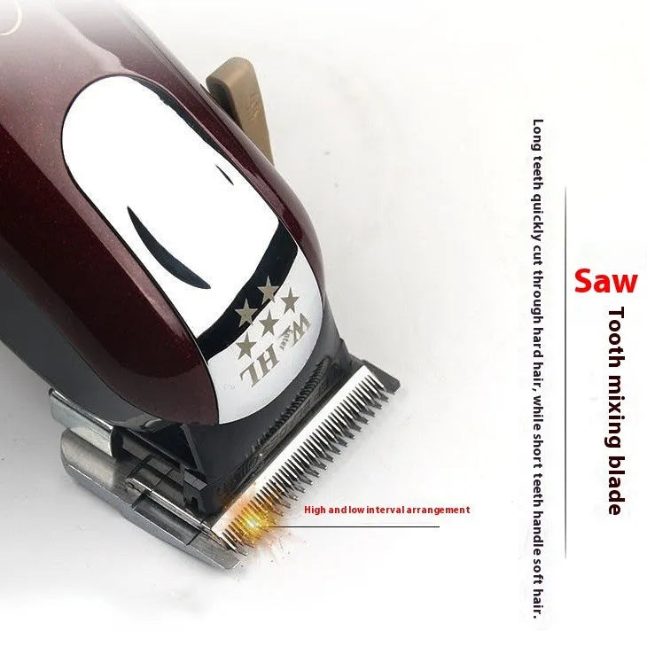Adult and children hair clipper set with stainless steel cutter head and choice of EU UK or US plug