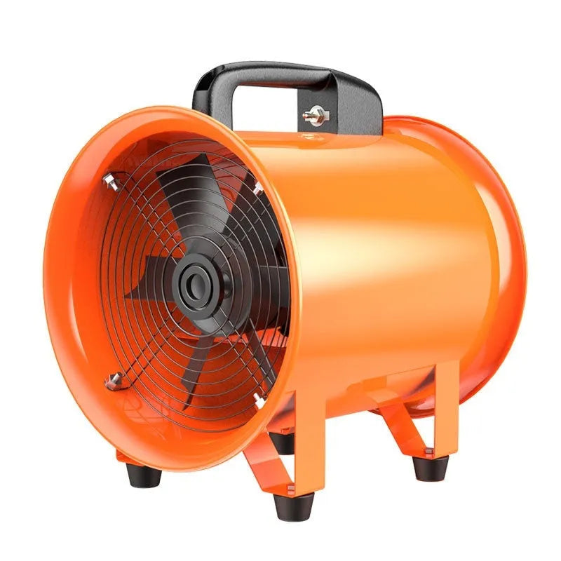 Portable 8-inch axial flow fan with 5-metre air duct for industrial dust removal