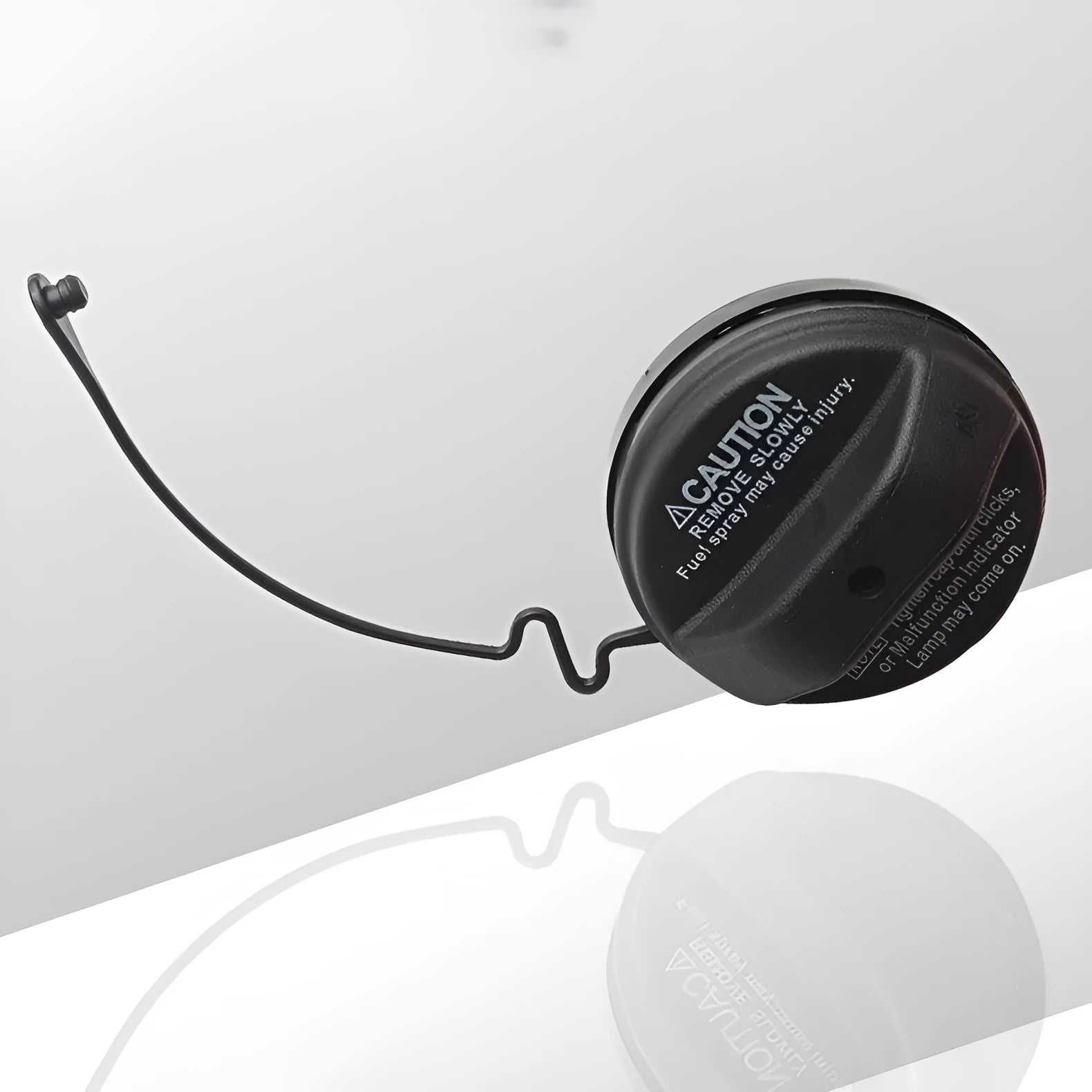 Black snap-type replacement fuel tank cap for Toyota vehicles