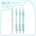 Learning calligraphy pen with double-headed fluorescent sponge press and plastic shell