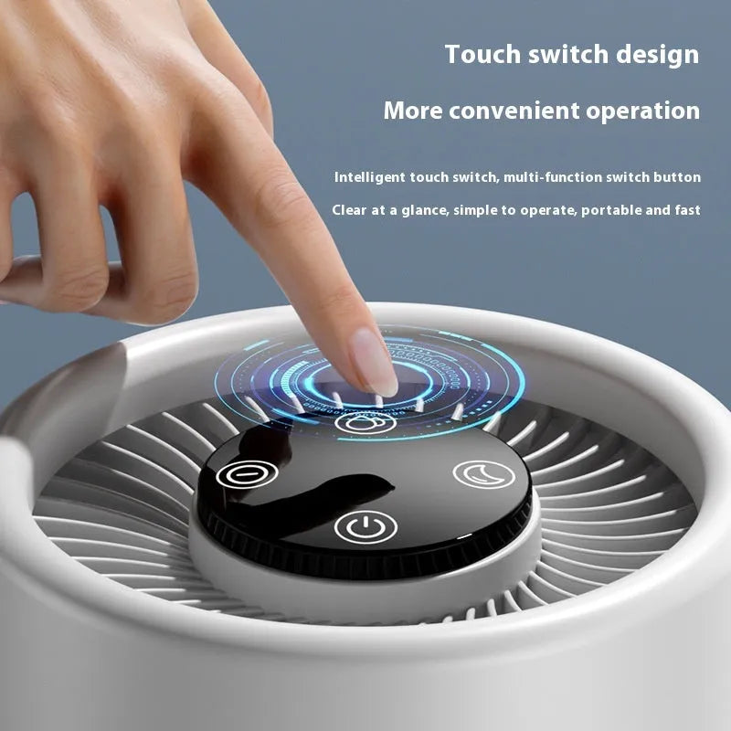 White EJ-JHQ101 desktop USB air purifier for small rooms under 10 square metres.