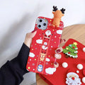 Christmas themed silicone phone case for iPhone models showing back cover design