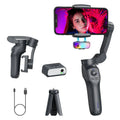 Foldable handheld smartphone video stabiliser gimbal in L7Cpro gun colour