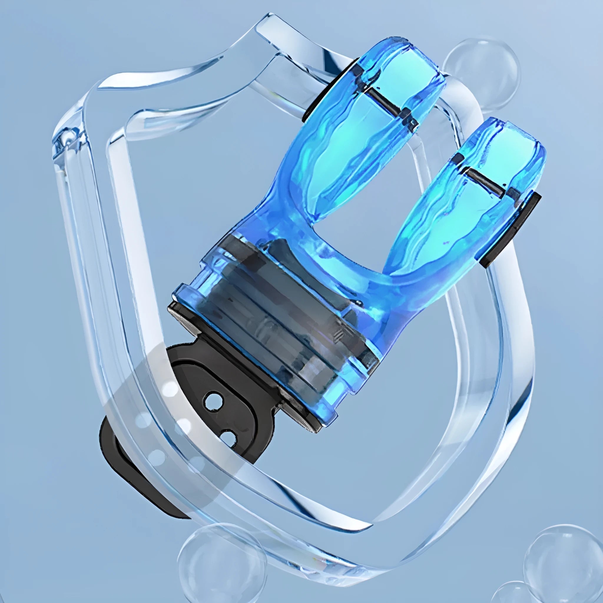 110mm edible silicone diving mouthpiece in multiple colour options including black, white, blue and transparent