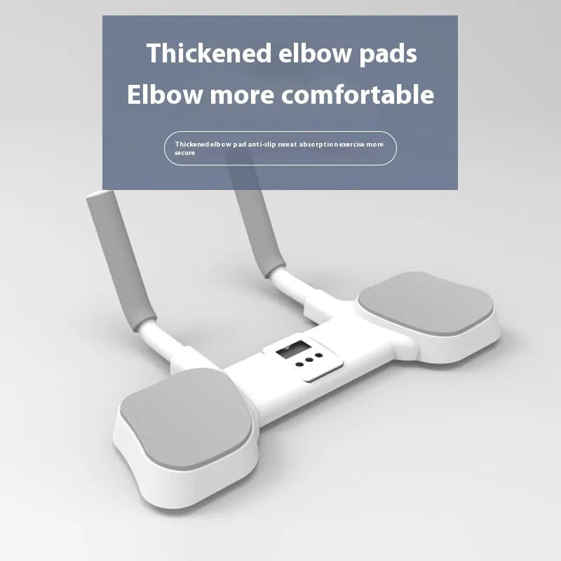 White flat support trainer with alloy aluminium frame on a wooden floor.