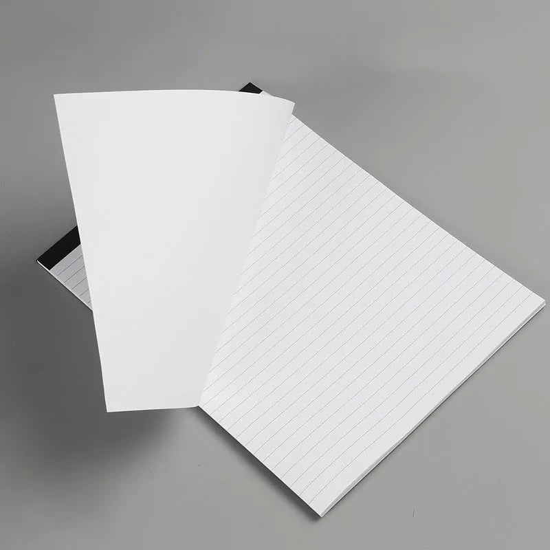 A4 tearable meeting minutes notebook with ivory white grid paper and wireless adhesive binding