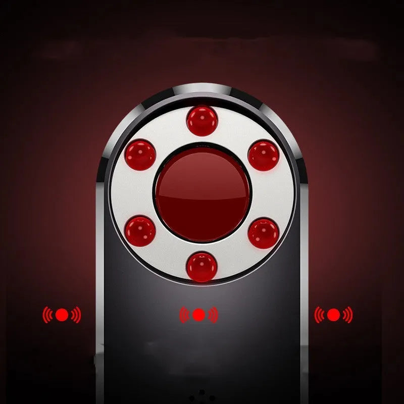 AK400 portable anti-spy detector showing compact design with frequency detection capabilities