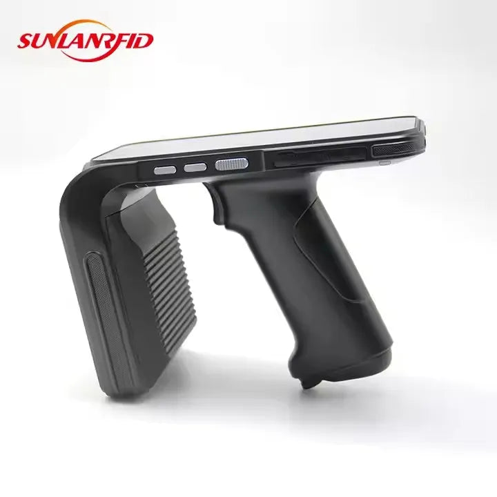 SLP-05 Android handheld UHF RFID scanner with display screen and scanning window