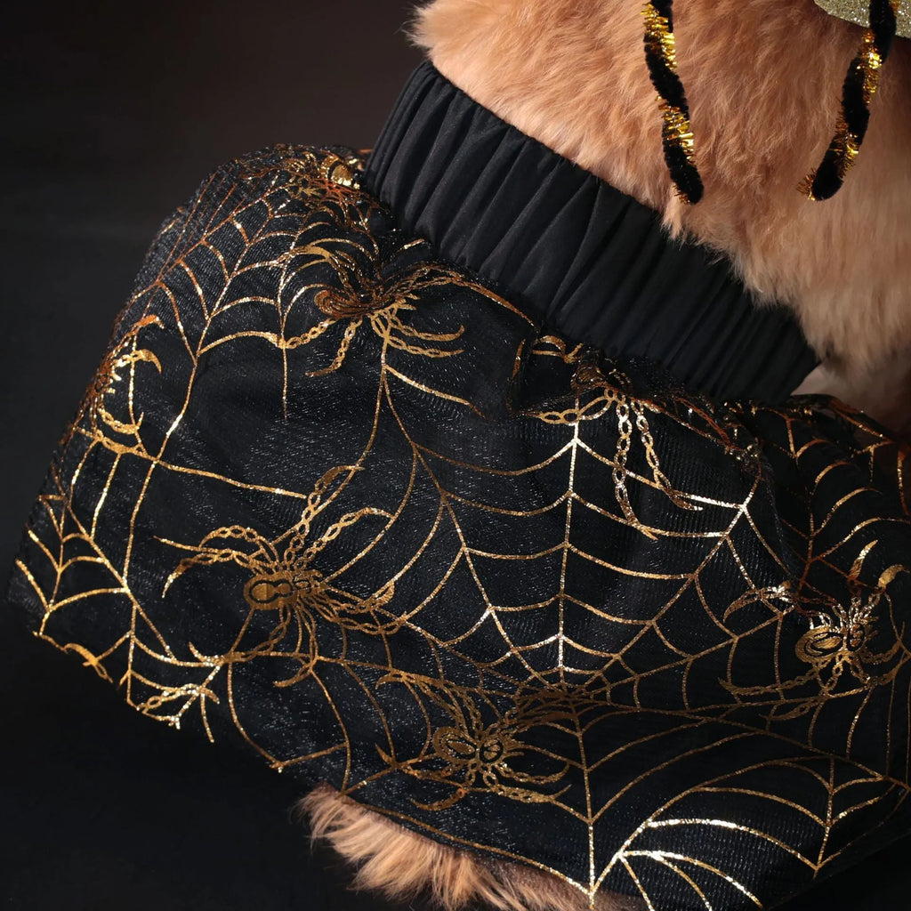 Polyester Halloween costume suit for pets shown in solid colour with size options S M L XL