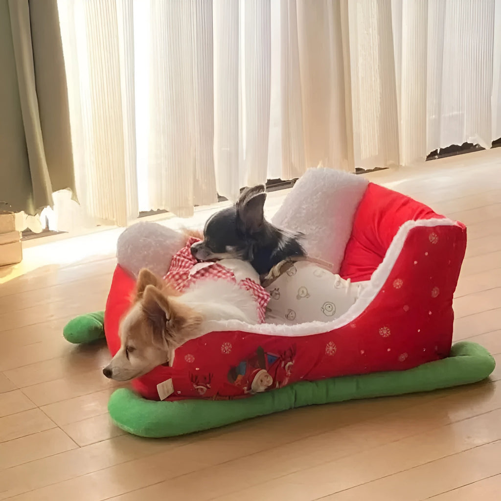 Christmas cloth cat bed winter warm 63x45x33cm on floor