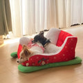 Christmas cloth cat bed winter warm 63x45x33cm on floor