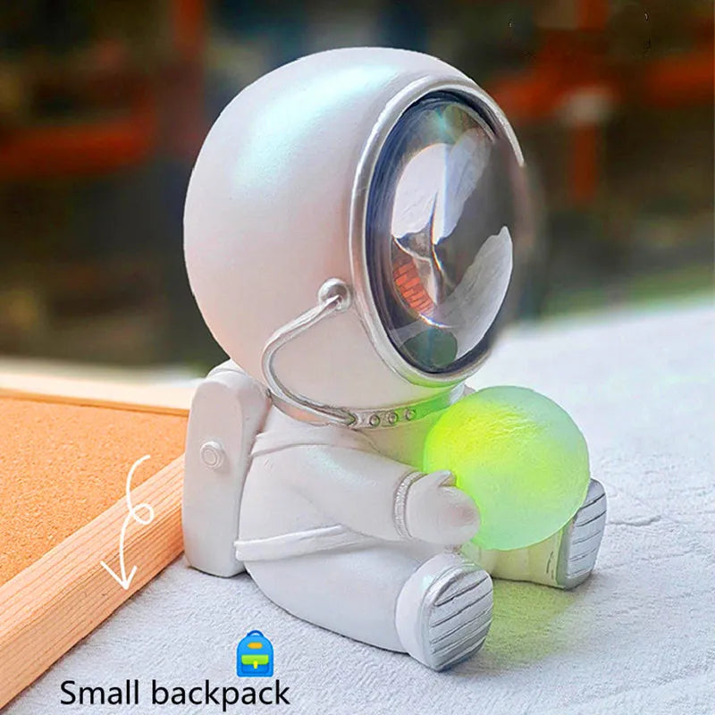 Starry sky animal night light resin lamp featuring bear, kitten, and puppy with LED glow, 9.5x10.5x13cm