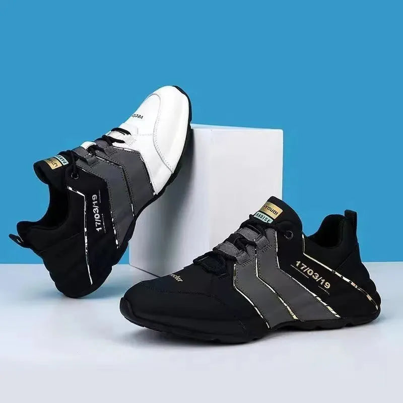 Low-top casual sneaker for teenagers in a grey colour with mesh lining and a plastic sole, shown with lace-up fastening.
