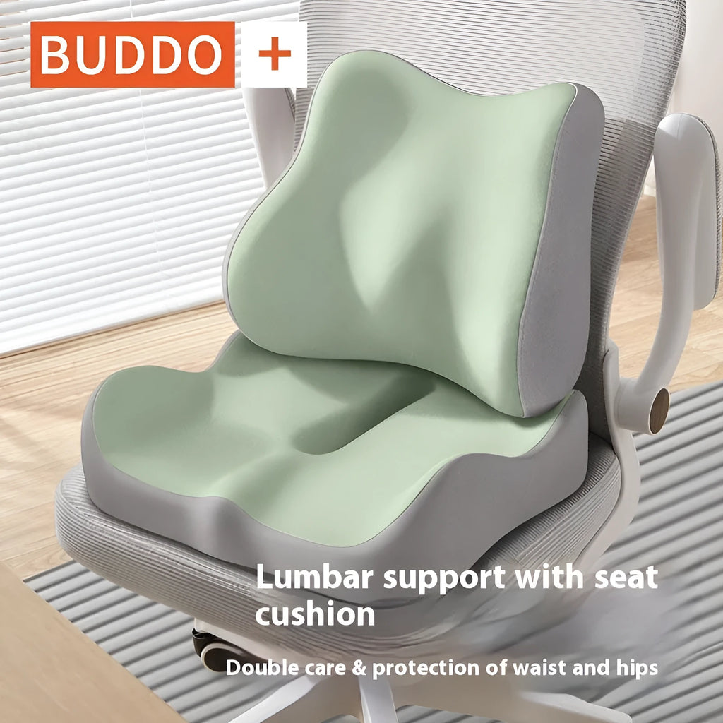 Memory foam waist rest seat cushion for office chair posture support