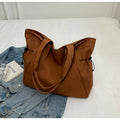 Oxford cloth commuter tote bag in folding design with shoulder straps