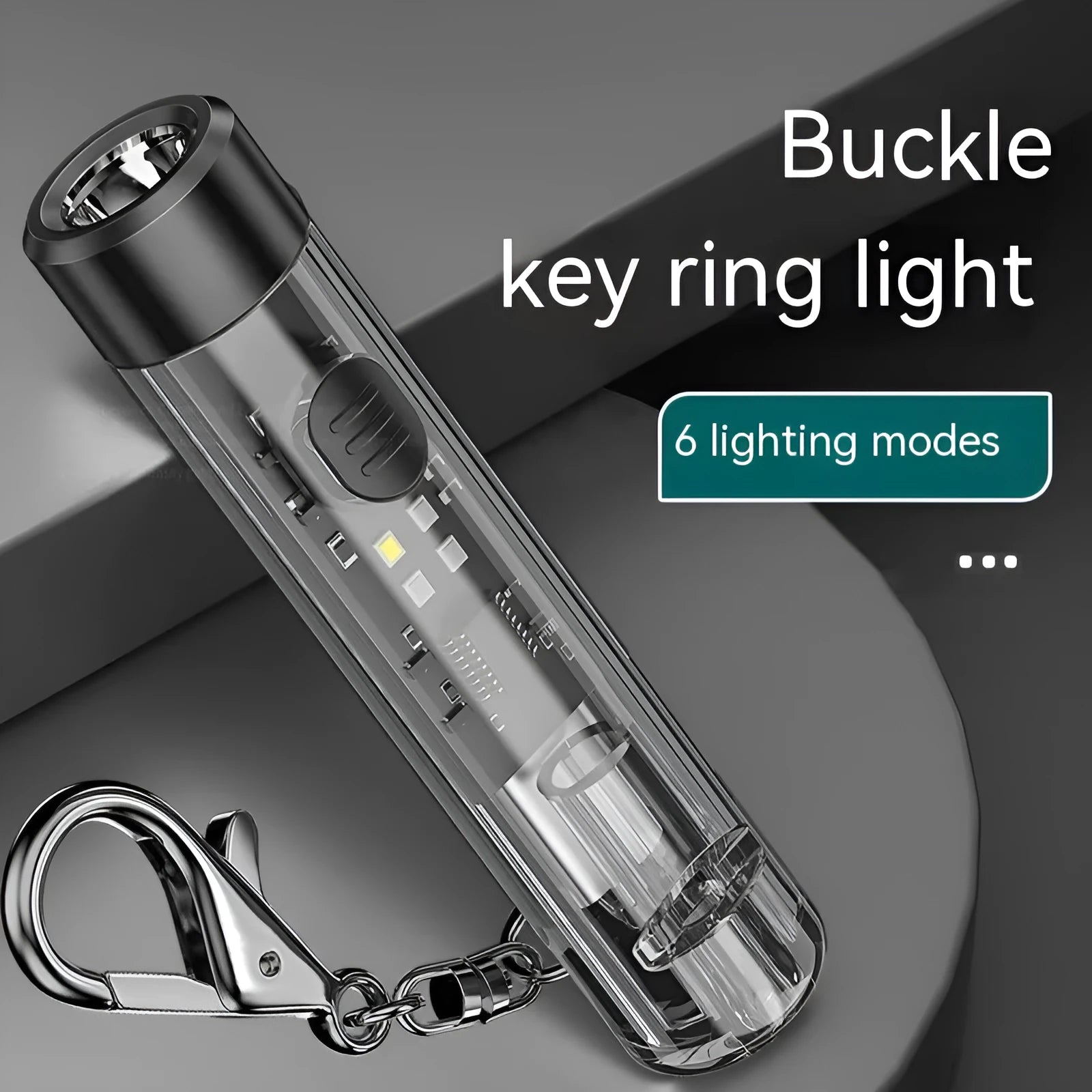 Fashion Personality Portable Outdoor Flashlight USB rechargeable plastic black