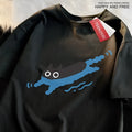 Plus size pure cotton short sleeve T-shirt shown in black, straight cut design.
