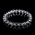 Natural Donghai Old Mine white crystal bracelet with geometric round beads in white water style