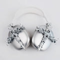 Gothic cross design resin hard case headphone cover for Apple AirPods Max in silver colour