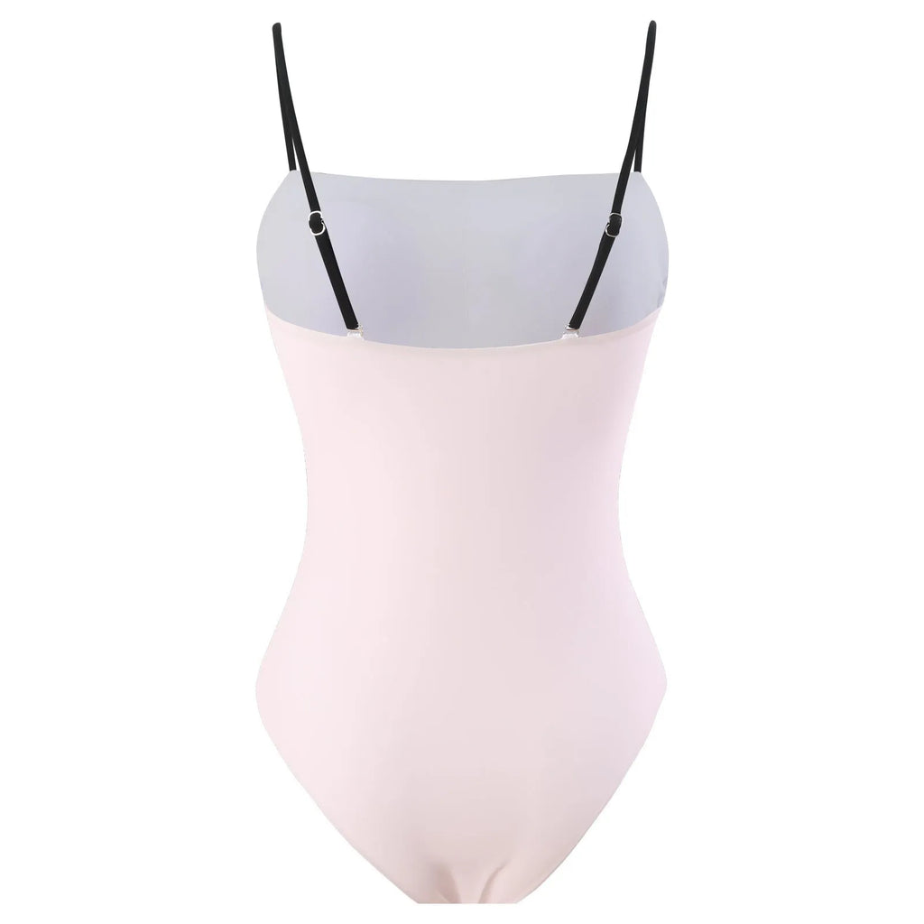 Women's polyester bikini two-piece set with a black tulle skirt overlay.