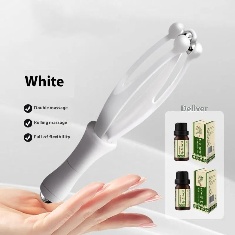 Blue and white steel ball finger massager with PP construction for hand joint pressure therapy