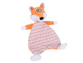 Brown velvet pet stuffed toy with fox elephant design featuring sound paper crinkle elements