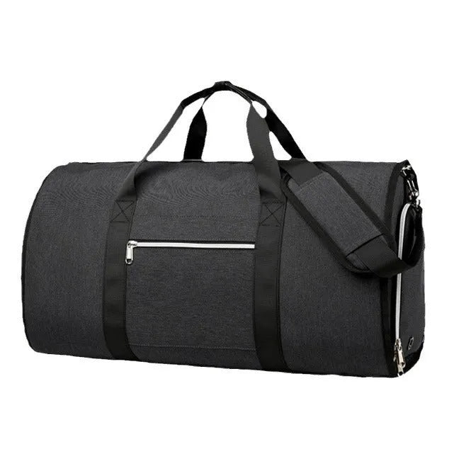 Oxford cloth multi-purpose storage bag in grey colour showing compartments and durable fabric texture.